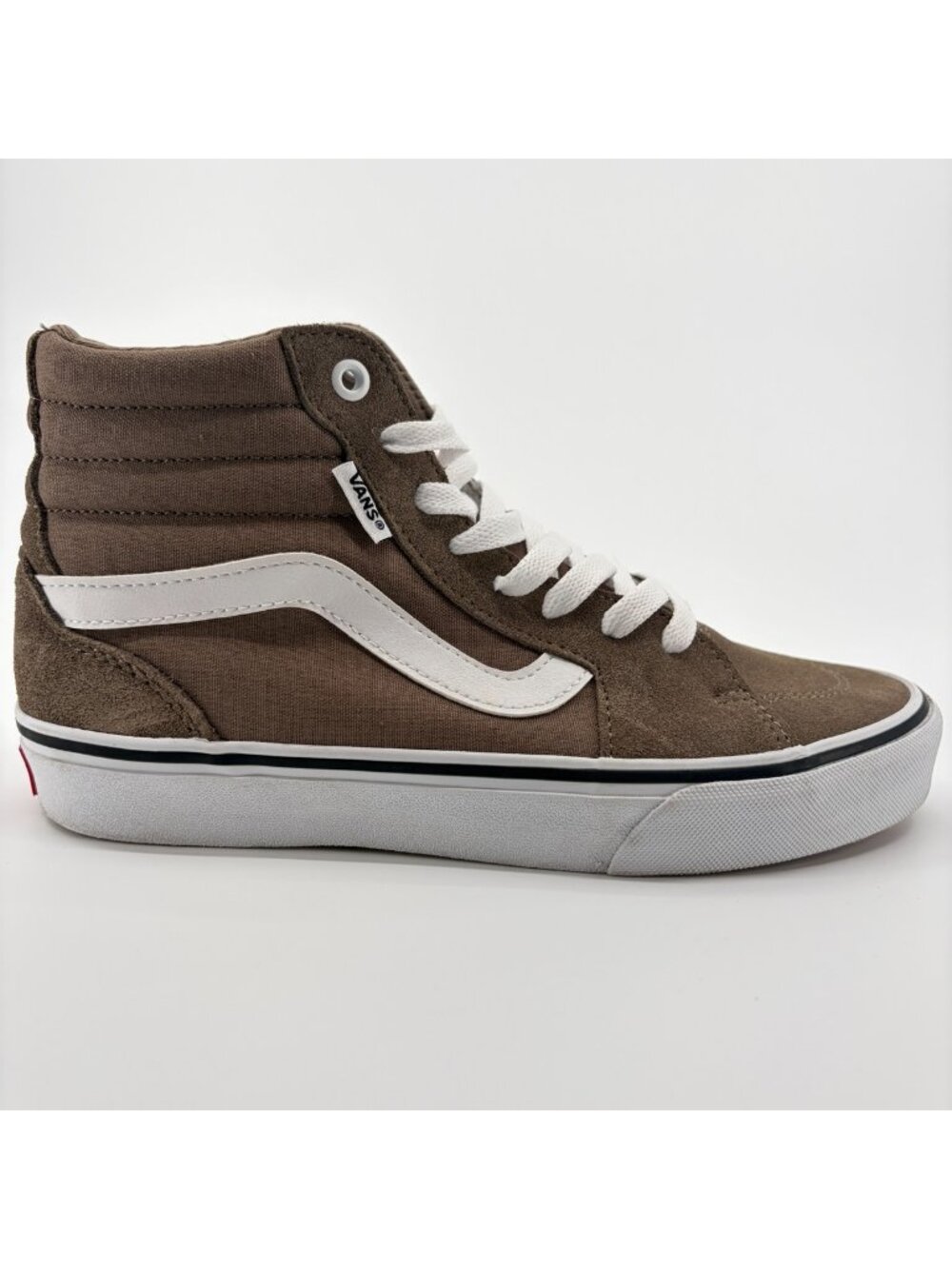 Vans Sk8-High Womens Size 7.5 Brown White Athletic Skateboard Shoes Sneakers